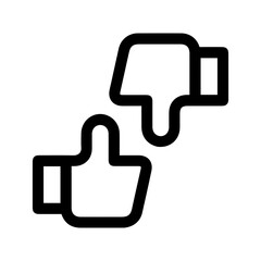 Like Dislike Icon Vector Symbol Design Illustration