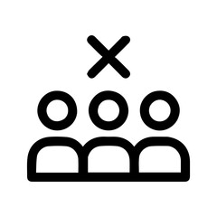 Exclude Icon Vector Symbol Design Illustration