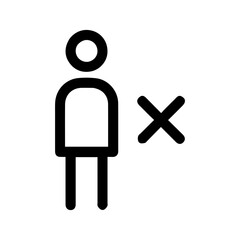 Exclude Icon Vector Symbol Design Illustration