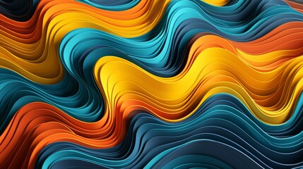 Fototapeta premium Engaging artistic design with vibrant colors and detailed textures in a seamless pattern using flat illustration techniques.