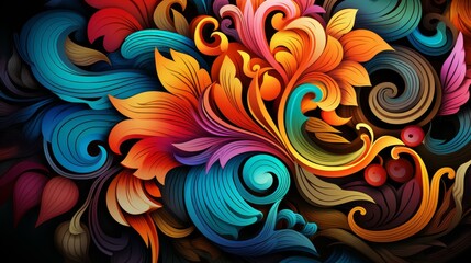 Bold and colorful Zentangle compositions with intricate details and seamless patterns in flat illustration style.