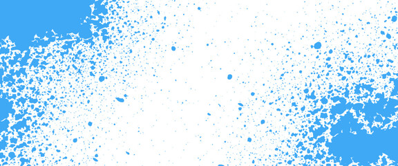 Vector abstract blue on white grunge splatter background design.