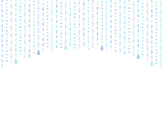 Fototapeta premium 手描き風のアーチ状の雨のフレーム