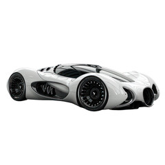 Futuristic car isolated on a transparent background