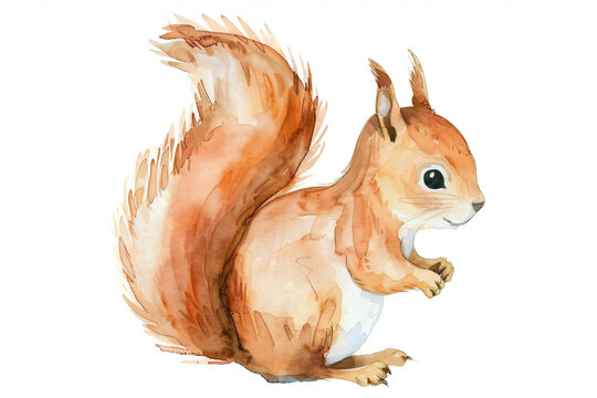 recommend clip art: Watercolor Squirrel Illustration