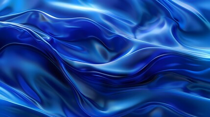 Obraz premium Dynamic Blue Waves Abstract Background for Banner or Graphic Design