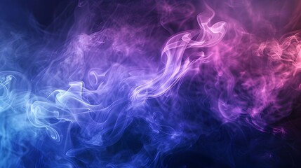 Obraz premium Mesmerizing Abstract Smoke Concept with Vibrant Purple and Blue Hues