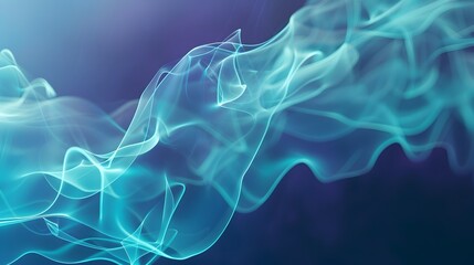 Fototapeta premium Mesmerizing Abstract Smoke Waves Concept with Copy Space for Banner Design