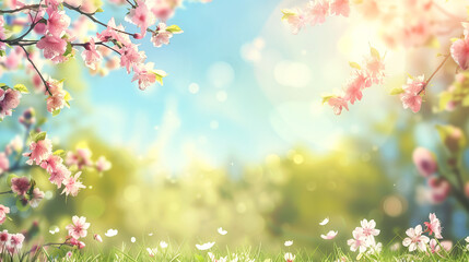 Fototapeta premium spring background with flowers