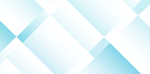 Abstract gradient white and blue background with diamond and square triangle shapes layered in modern abstract pattern design, White color technology concept geometric line vector background.	