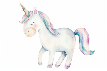 Watercolor Unicorn Illustration