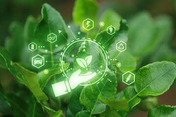Reduce CO2 emission concept, global warming, Concept depicting the issue of carbon dioxide...