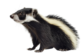 Striped Skunk, Small Black and White Mammal