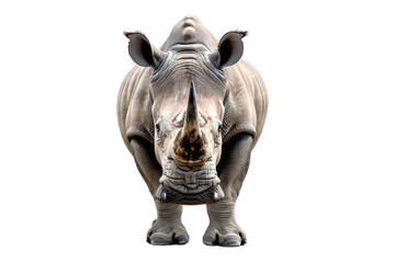 Obraz premium White Rhinoceros Facing Camera