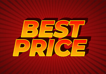 Best price. Text effect in 3D style with good colors