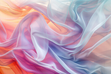 Obraz premium Abstract Flowing Shapes in Pastel Colors with Gentle Curves