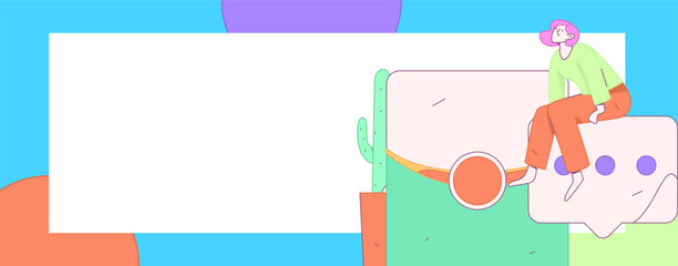 Holiday shopping people doing e-commerce online shopping flat vector concept operation hand drawn illustration
