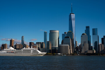Obraz premium New York, United States. New York city skyline in Midtown Manhattan. USA, NYC, NY, Manhattan. American big city. Lower Manhattan skyline. New York. I love New York.
