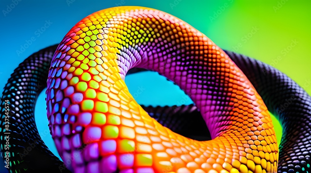 Wall mural colorful snake 