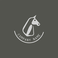 Obraz premium Horse logo design vector template. Animal Logotype concept icon.