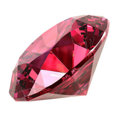Close-up of a beautifully cut red gemstone showcasing its facets and brilliance, perfect for luxury jewelry and design projects.