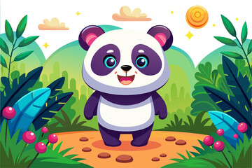 Fototapeta premium panda in the forest