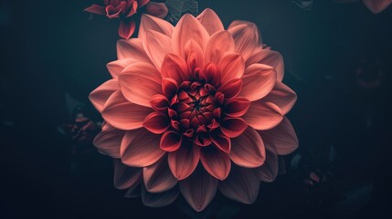 product photo of blooming flower centered solid background AI generated