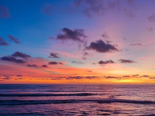 Closeup sea sand beach. Panoramic beach landscape. Inspire tropical beach seascape horizon