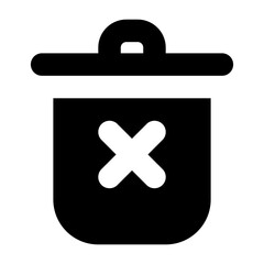 Obraz premium trash bin delete line ui icon