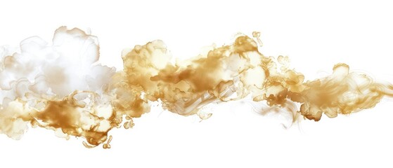 golden cloud illustrations on a white background