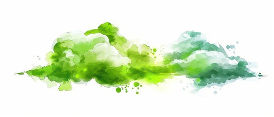 Fototapeta premium green cloud illustrations on a white background