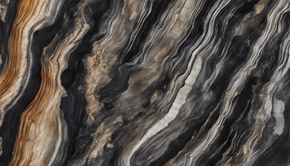 Obraz premium Unique pattern of black and brown marble