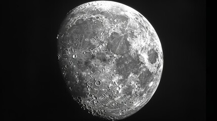 Obraz premium Planet Jupiter with its many moons