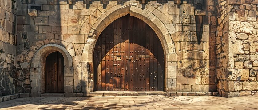 Architectural gate in a Medieval Fortress