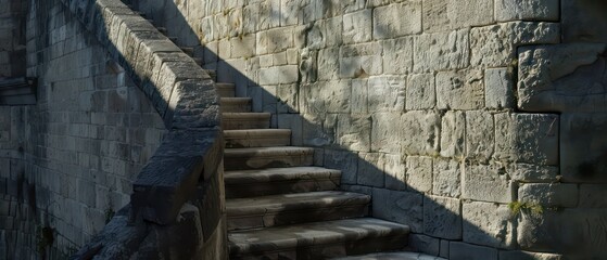 architectural stair in medieval fortress