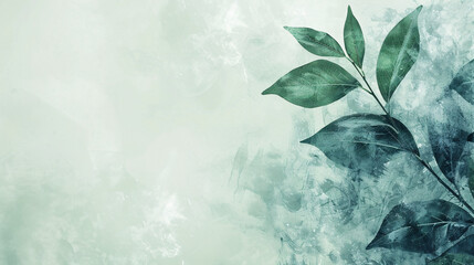 an aesthetic copyspace design showcasing nature element like leaf and dynamic element illustration