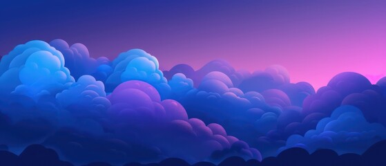 blue and purple cloud background illustration