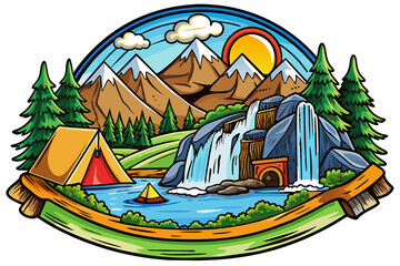 Fototapeta premium camping in the forest