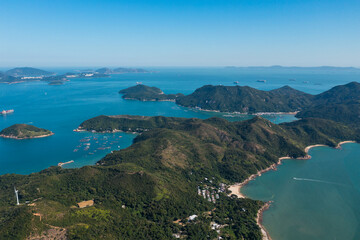 Obraz premium Top view of Lamma island in Hong Kong