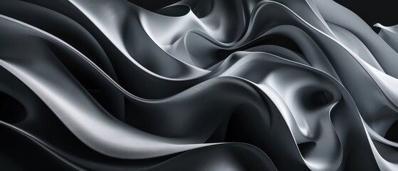 Obraz premium floral elements optical illusion neon, fluid lines and organic shapes