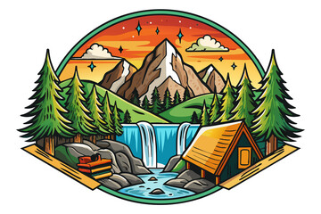 camping in the forest