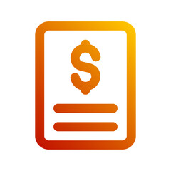 invoice gradient icon