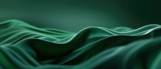 Obraz premium green teal abstract moving smoothed lines with futuristic glowing effect