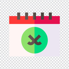Calendar icon vector design. flat vector illustration. Pixel perfect 64 x 64. Vector illustration simple symbol in eps 10