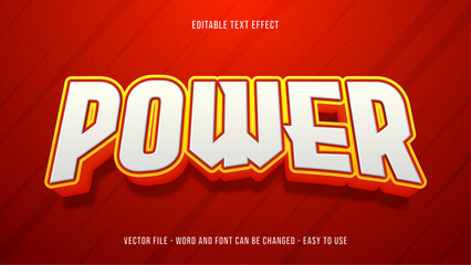 Editable text effect power mock up