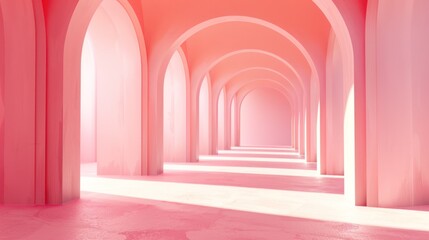 Fototapeta premium 3D for product presentation abstract pink background