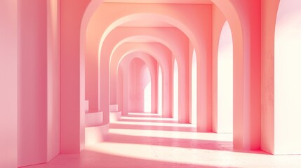 Fototapeta premium 3D for product presentation abstract pink background