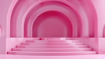 Naklejka premium 3D for product presentation abstract pink background