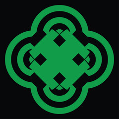 ceramic or tile designs with green and black background