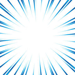 Obraz premium 青色のグラデーションの集中線